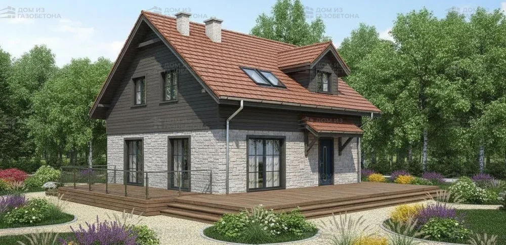 Проект Двухэтажный дом 15 на 10, 182 м2