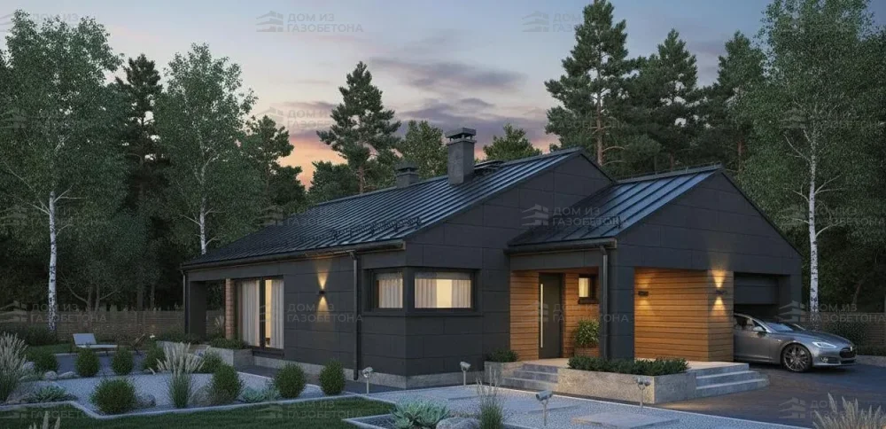 Проект Одноэтажный дом 11 на 17, 125 м2