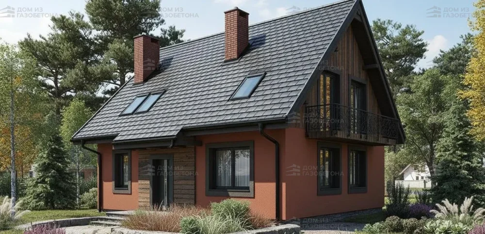 Проект Двухэтажный дом 10 на 8, 106 м2