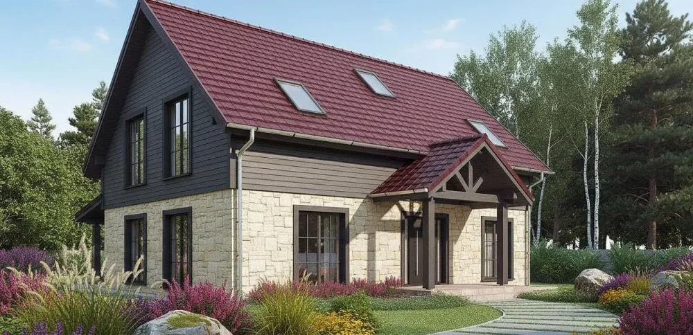 Проект Двухэтажный дом 13 на 11, 127 м2