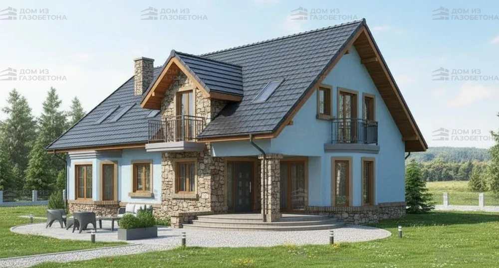 Проект Двухэтажный дом 16 на 11, 204 м2