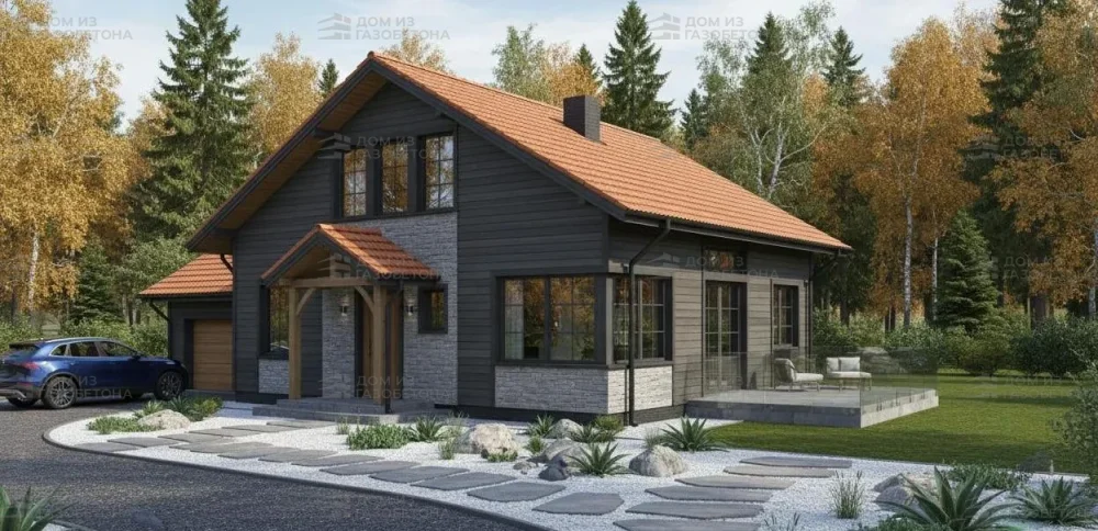 Проект Двухэтажный дом 12 на 19, 163 м2