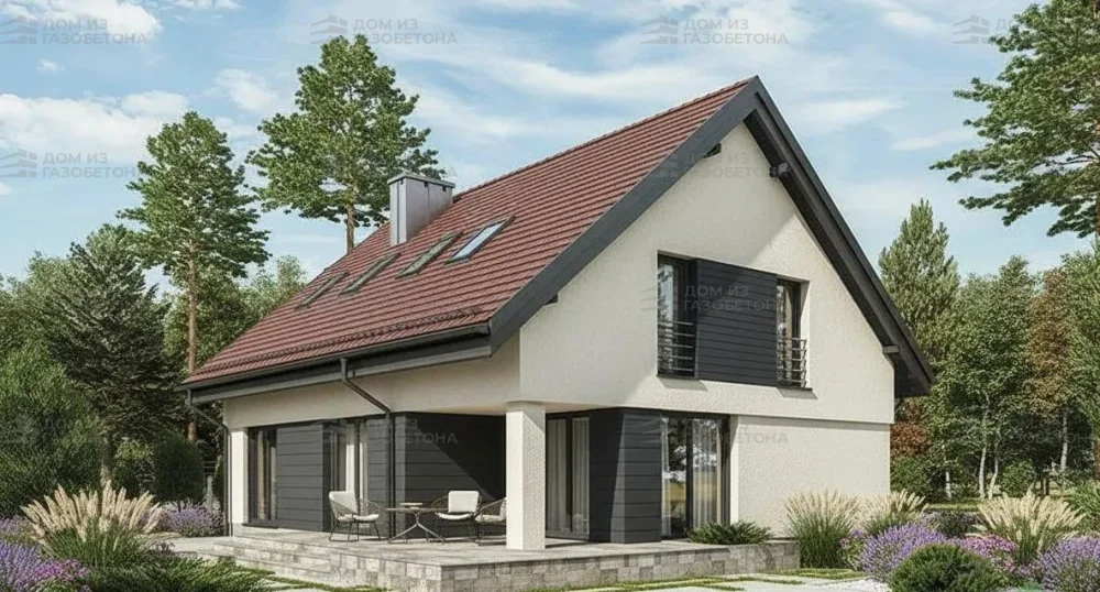 Проект Двухэтажный дом 13 на 10, 159 м2