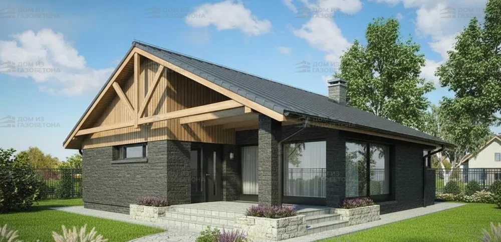 Проект Одноэтажный дом 11 на 15, 101 м2