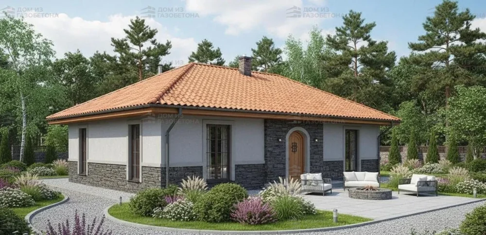 Проект Одноэтажный дом 13 на 14, 136 м2