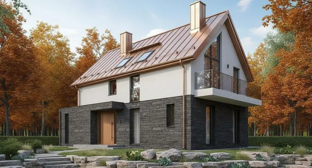 Проект Двухэтажный дом 11 на 9, 122 м2