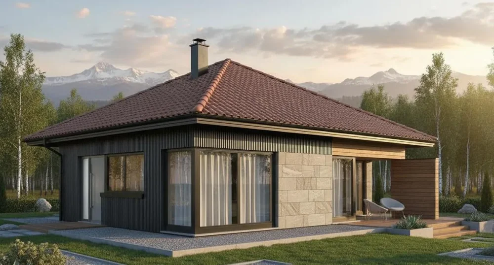 Проект Одноэтажный дом 10 на 11, 72 м2