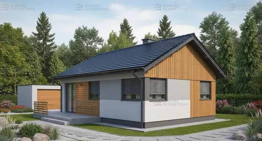 Проект Одноэтажный дом 10 на 12, 97 м2